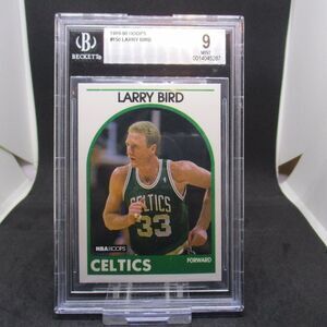 1989 NBA Hoops Larry Bird #150 Trading Card BGS 9